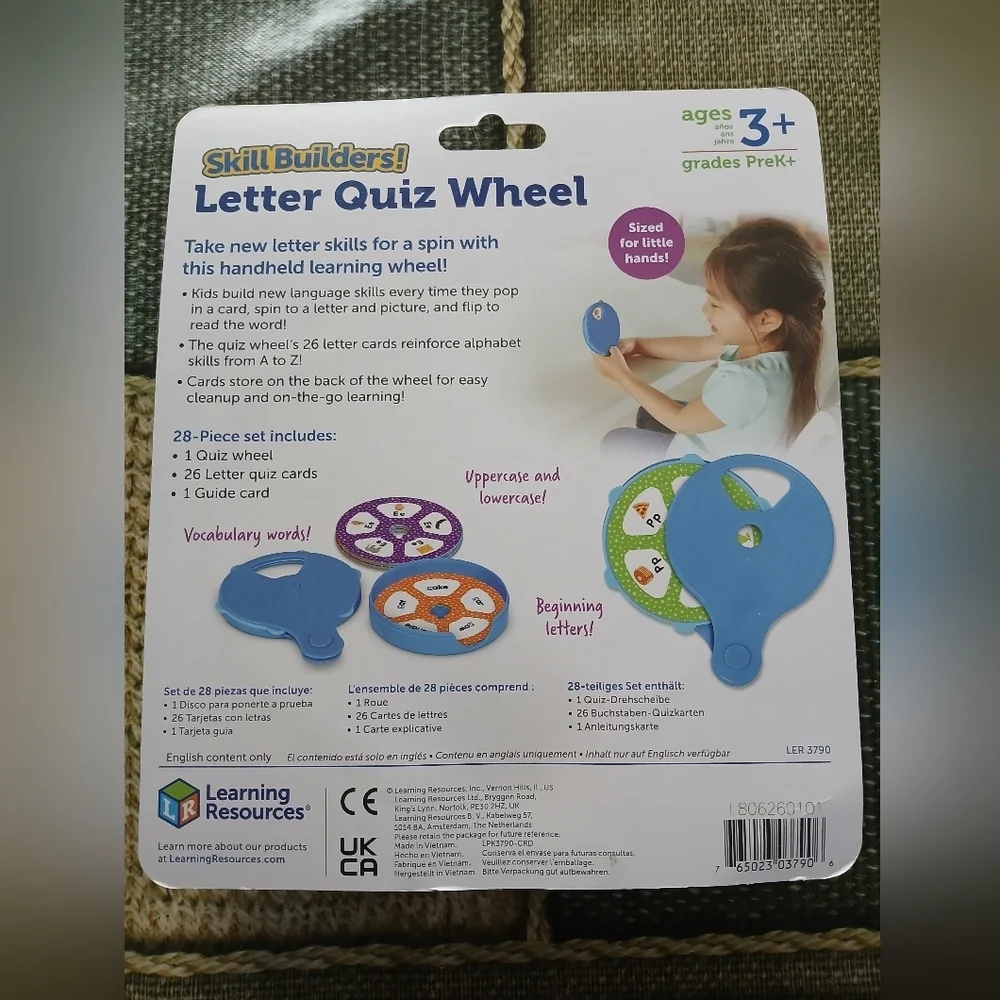Blue Letter Quiz Wheel